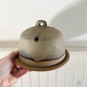 Vintage pottery cheese plate